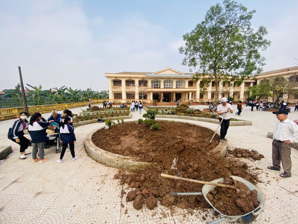 Thiết kế cảnh quan tại trường THCS Châu Giang