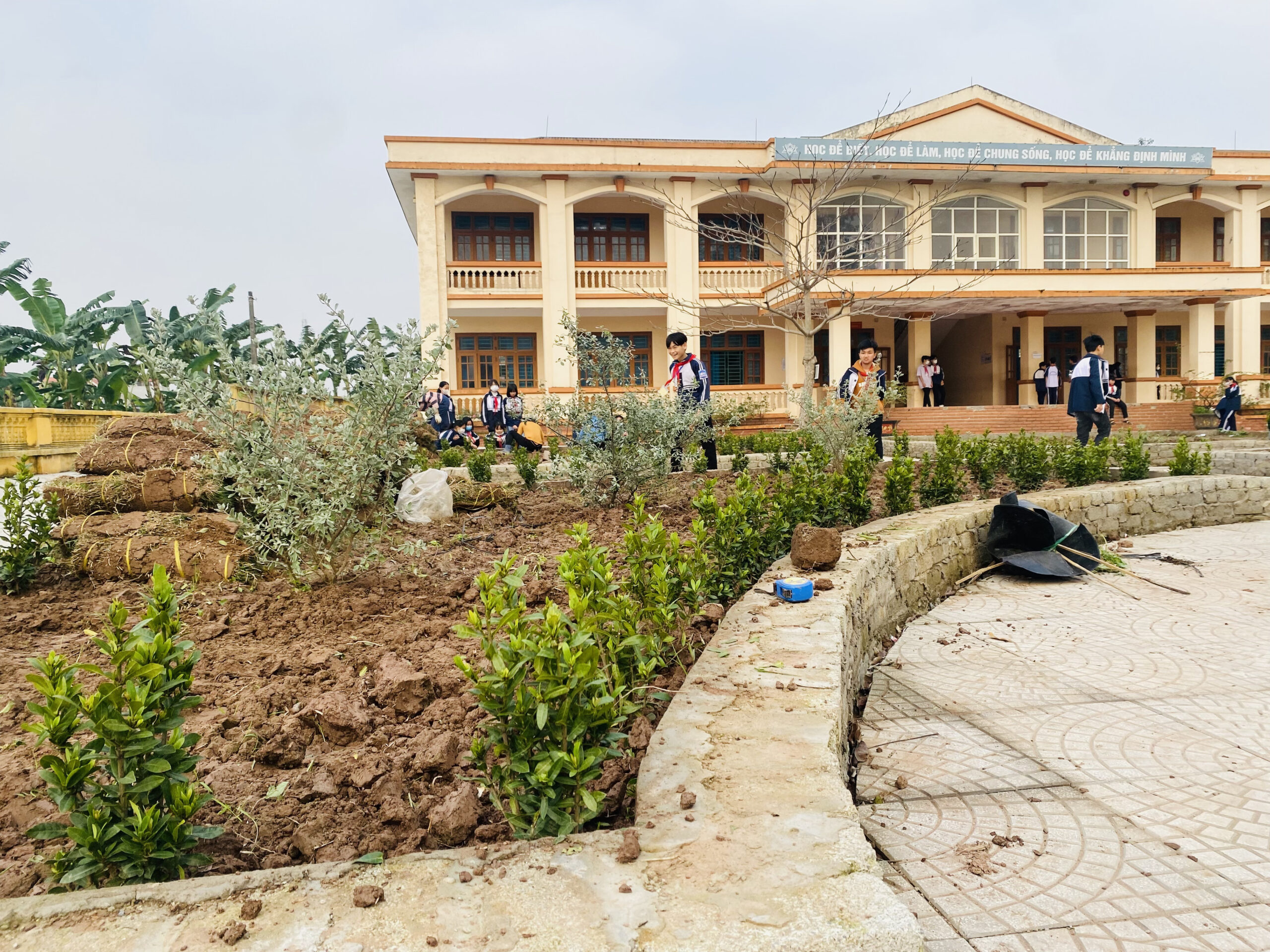 Thiết kế cảnh quan tại trường THCS Châu Giang