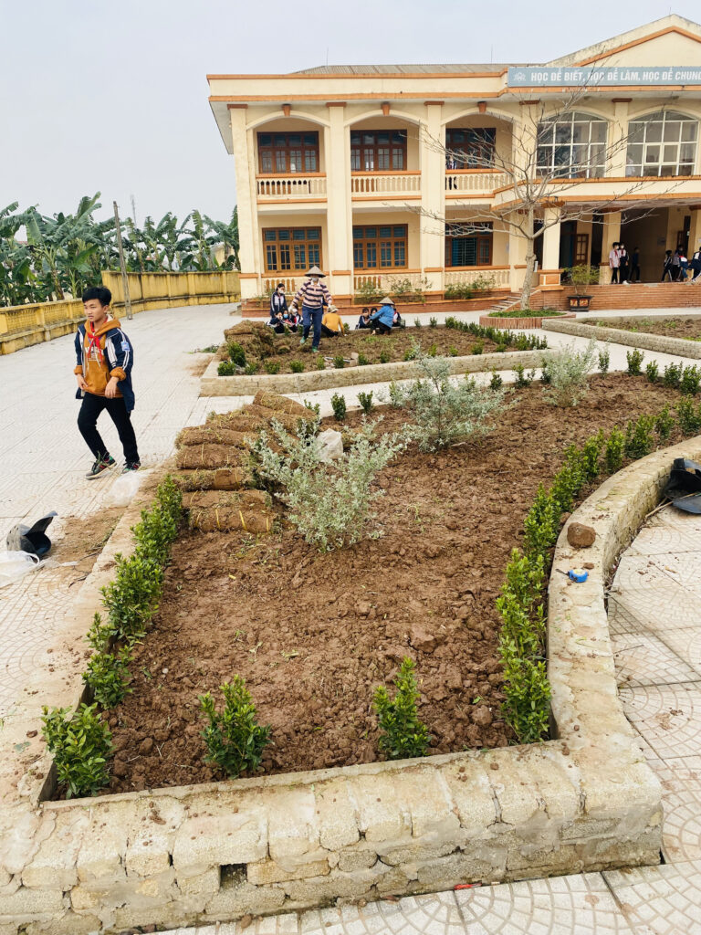 Thiết kế cảnh quan tại trường THCS Châu Giang
